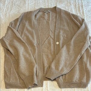 J. Crew Tan Cardigan Sweater Classic Knit